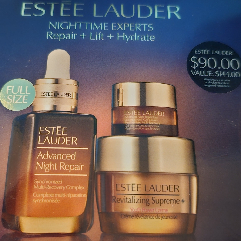 Estee Lauder Nighttime Experts Serum & Oil - Brown and Gold